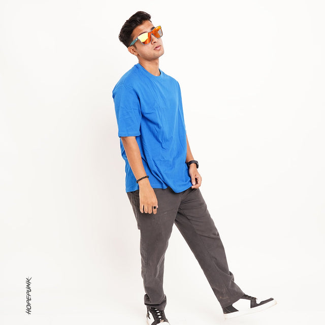 Blue Oversize T Shirt 180 GSM - EOSS