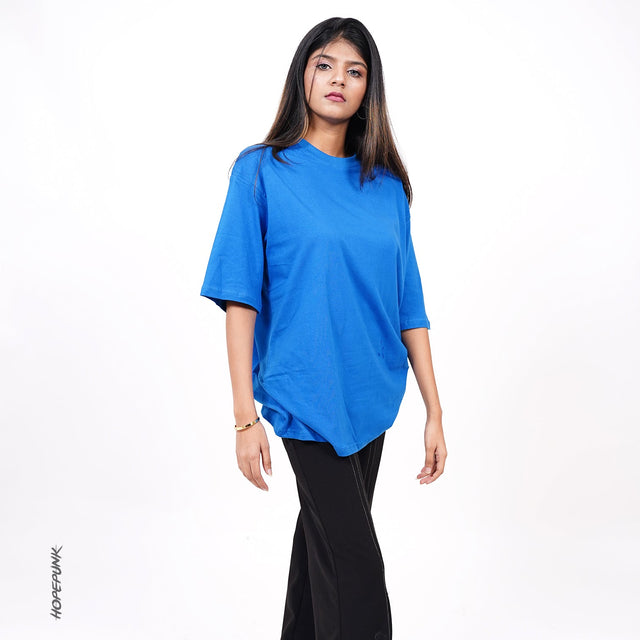 Blue Oversize T Shirt 180 GSM - EOSS