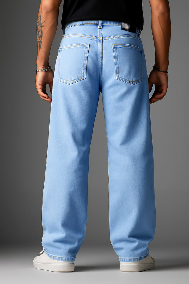 Denim: Light Blue Shade (Baggy Fit)