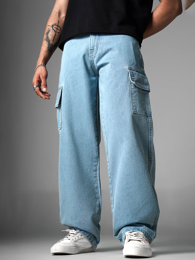 Denim: Light blue Pocket - Sale