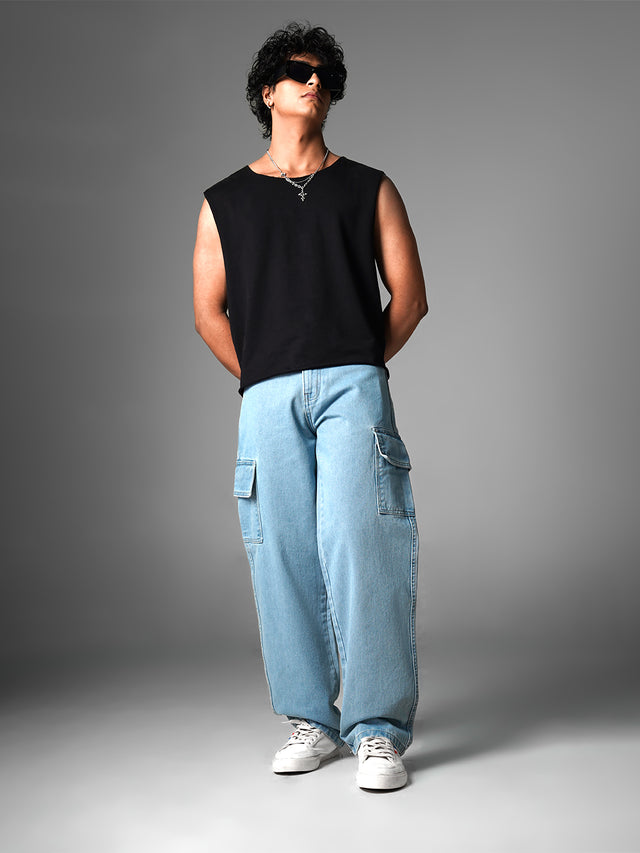 Denim: Light blue Pocket - Sale