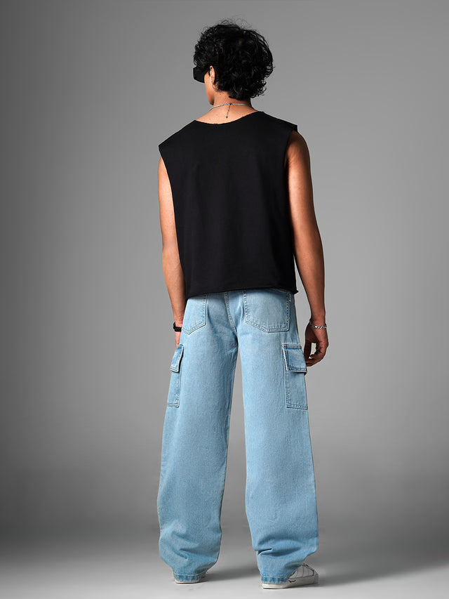 Denim: Light blue Pocket - Sale