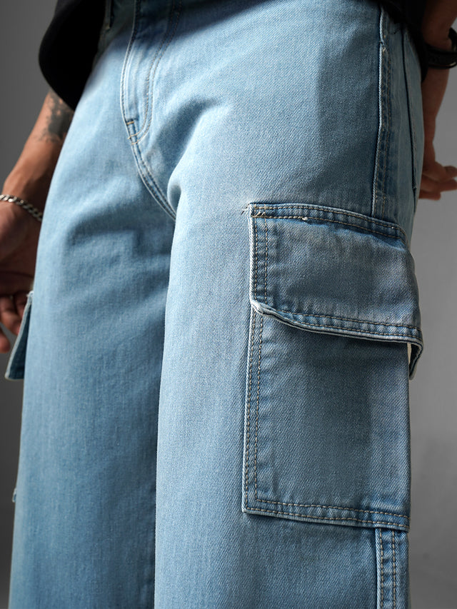 Denim: Light blue Pocket - Sale
