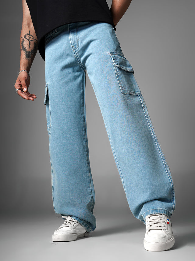 Denim: Light blue Pocket - Sale