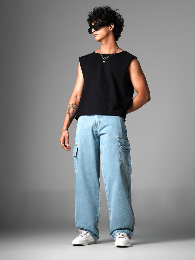 Denim: Light blue Pocket - Sale
