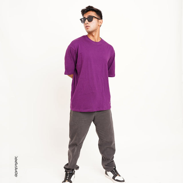 Purple Oversize T Shirt 180 GSM - EOSS