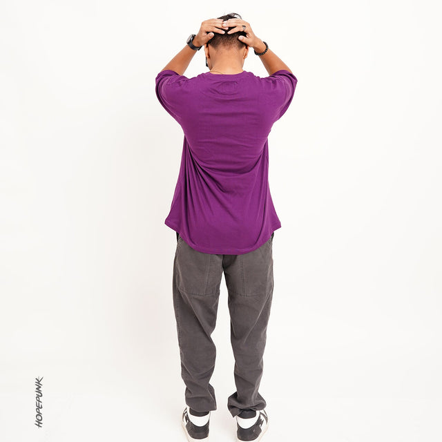 Purple Oversize T Shirt 180 GSM - EOSS