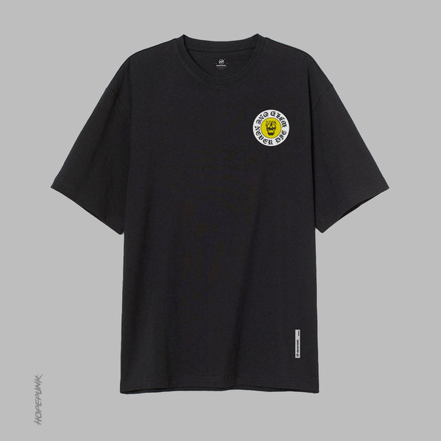 Wildone Never Die XL Black 180 GSM Oversize Sale