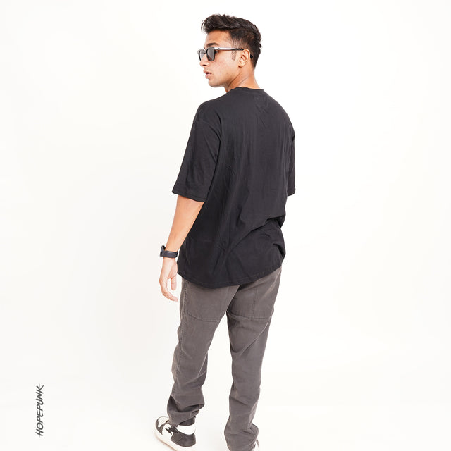 Black Oversize T Shirt 180 GSM - EOSS
