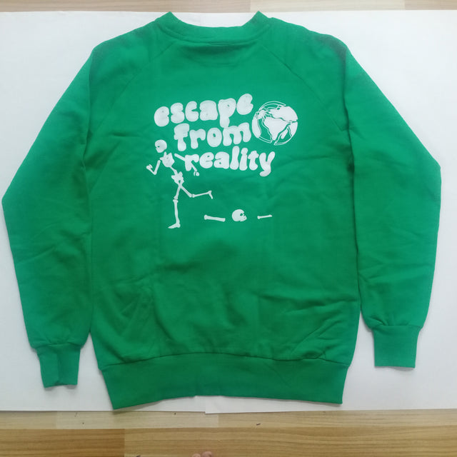 Escape From Reality M - Green Sweat Shirt Minor Print Issue