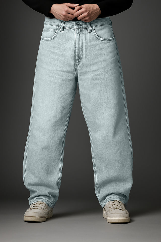 Denim: Forst Wash Blue (Baggy Fit)