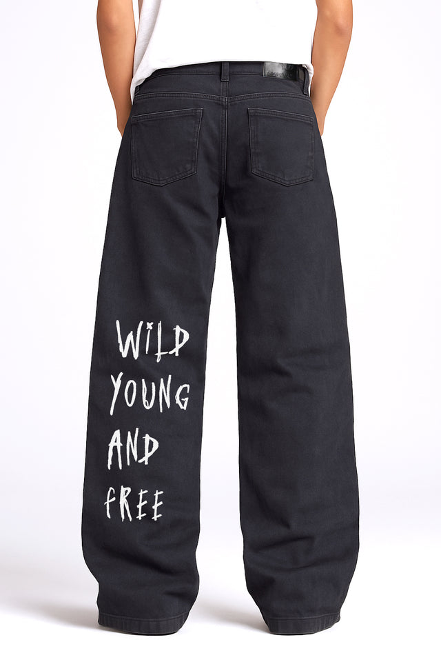Rebel Spikes Denim-(Baggy Fit)