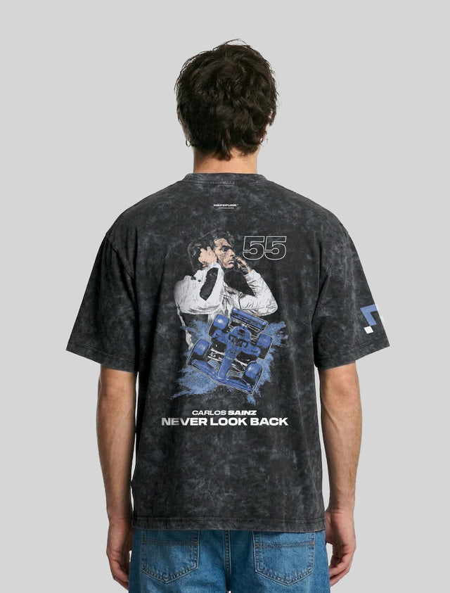Carlos 55 racing oversized t-shirt back model