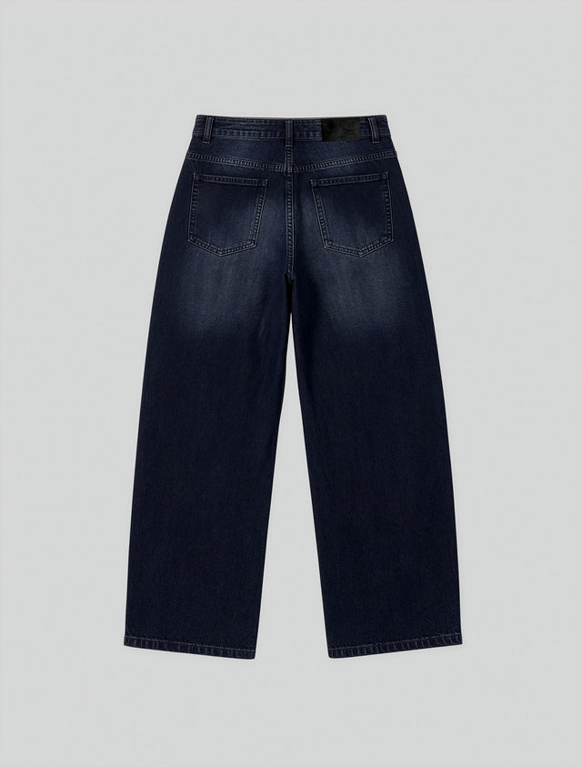Denim: Dark Blue Shade (Baggy Fit)