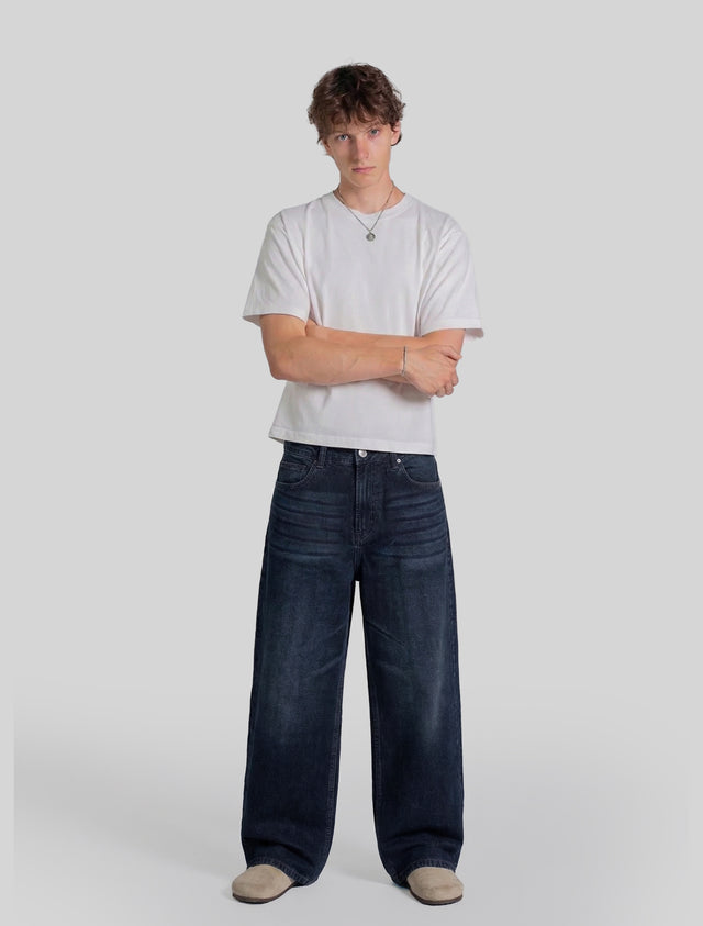 Denim: Dark Blue Shade (Baggy Fit)